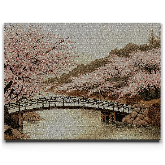 Mosaic Blossoms Posters, Prints, & Visual Artwork TheGoatWallArt LANDSCAPE 24x18 0.75" STANDARD