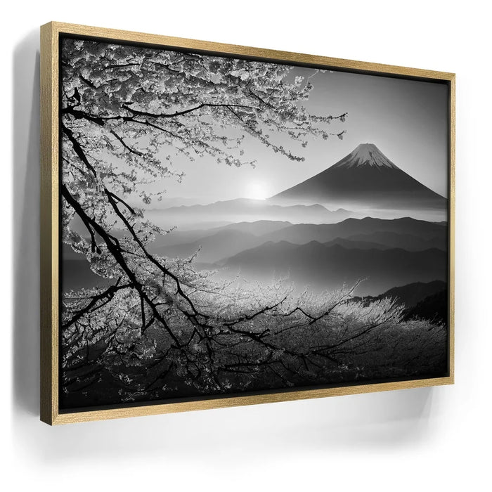 Featured image 7 for Mount Fuji Cherry Blossom Sunrise - B & W