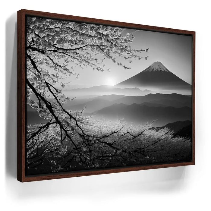 Featured image 10 for Mount Fuji Cherry Blossom Sunrise - B & W