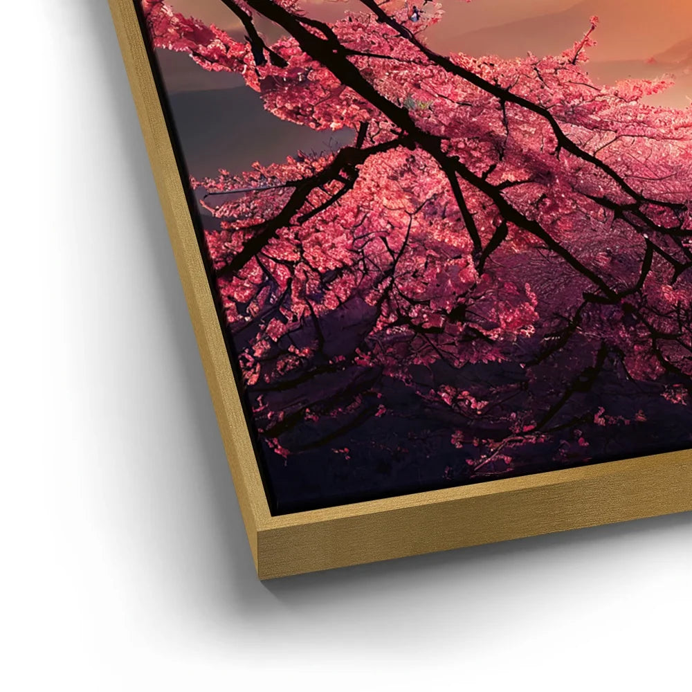 Mount Fuji Cherry Blossom Sunrise – TheGOATWallArt