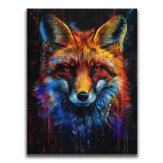 Neon Fox Posters, Prints, & Visual Artwork TheGoatWallArt PORTRAIT 18x24 0.75" STANDARD