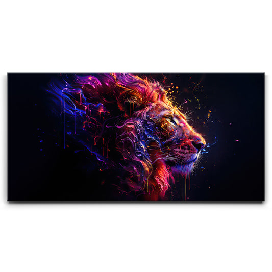 Neon Lion Posters, Prints, & Visual Artwork TheGoatWallArt LANDSCAPE - WIDE 30x15 0.75" STANDARD