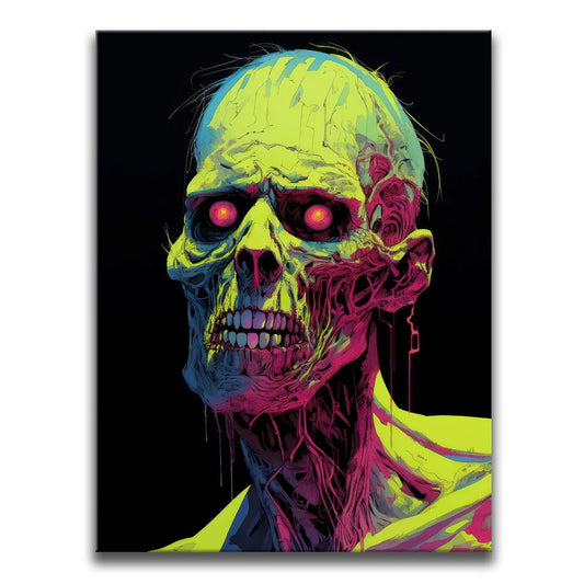 Neon Skull Specter Posters, Prints, & Visual Artwork TheGoatWallArt PORTRAIT 18x24 0.75" STANDARD