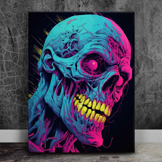 Neon Undead Posters, Prints, & Visual Artwork TheGoatWallArt PORTRAIT 18x24 0.75" STANDARD