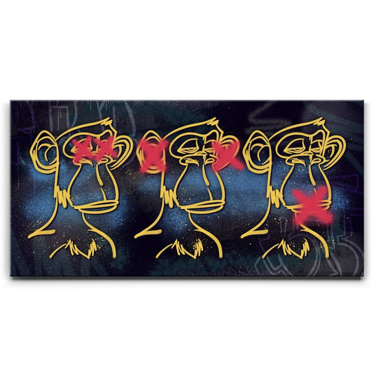 No Evil - Graffiti Posters, Prints, & Visual Artwork TheGoatWallArt LANDSCAPE - WIDE 30x15 0.75" STANDARD