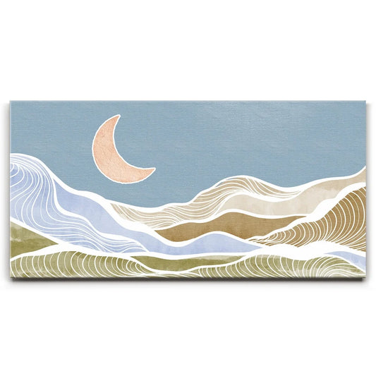 Nomadic Moon - Boho Posters, Prints, & Visual Artwork TheGoatWallArt LANDSCAPE - WIDE 30x15 0.75" STANDARD