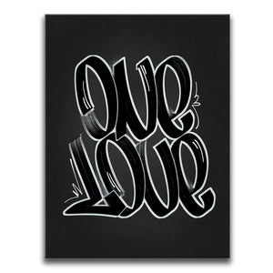 One Love - Matte Black - Calligraphy