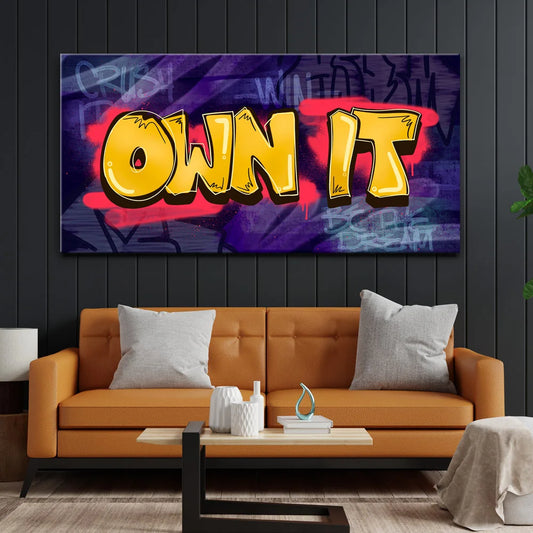 Own It - Graffiti Posters, Prints, & Visual Artwork TheGoatWallArt LANDSCAPE - WIDE 30x15 0.75" STANDARD