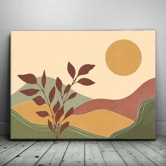 Painted Horizon Sunscape - Boho Posters, Prints, & Visual Artwork TheGoatWallArt LANDSCAPE 24x18 0.75" STANDARD