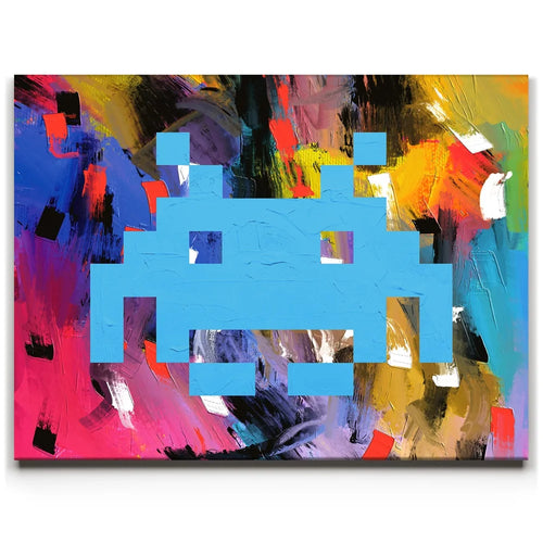 Graffiti Space Invader – TheGOATWallArt
