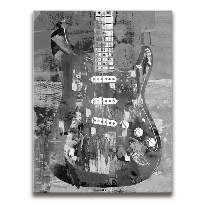 Featured image 1 for Painted Stratocaster Guitar - Black & White