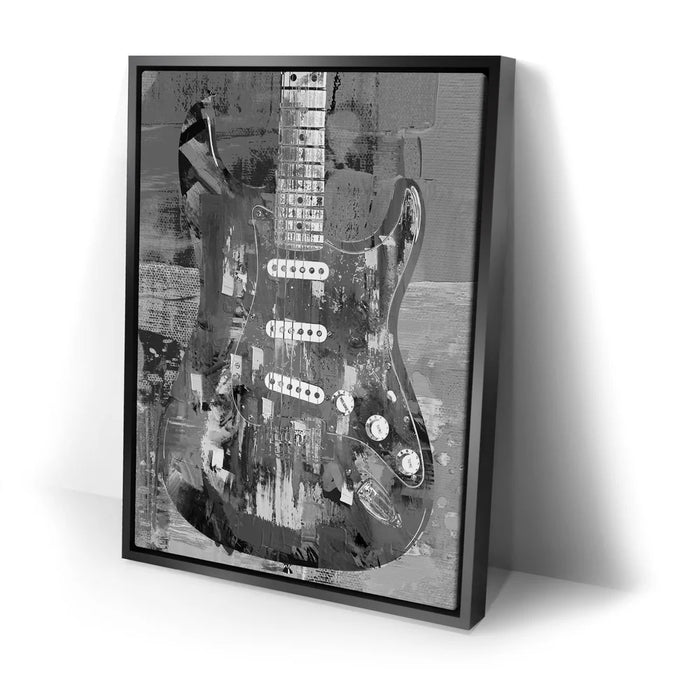 Featured image 2 for Painted Stratocaster Guitar - Black & White