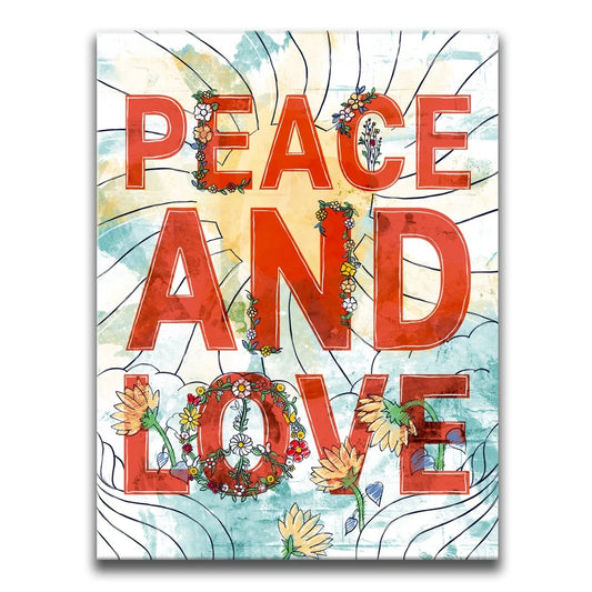 Peace and Love - Sketch I Posters, Prints, & Visual Artwork TheGoatWallArt PORTRAIT 18x24 0.75" STANDARD