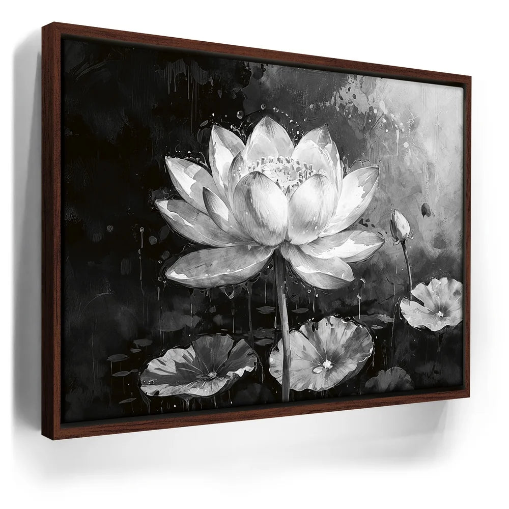 Featured image 10 for Peaceful Lotus Flower - Black and White