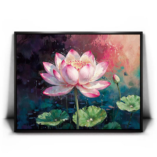 Peaceful Lotus Flower Posters, Prints, & Visual Artwork TheGoatWallArt