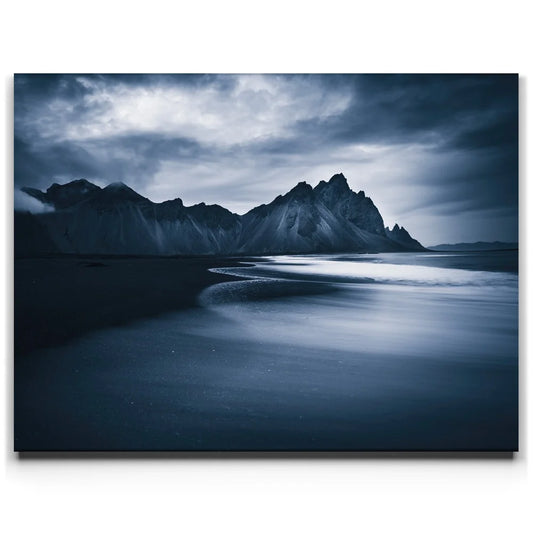 Peaceful Moment on the Black Sand Beach - Iceland