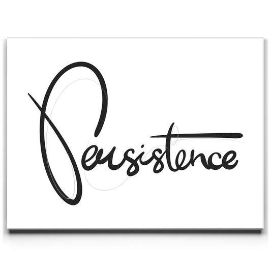 Persistence - Elegant Silver I Posters, Prints, & Visual Artwork TheGoatWallArt LANDSCAPE 24x18 0.75" STANDARD