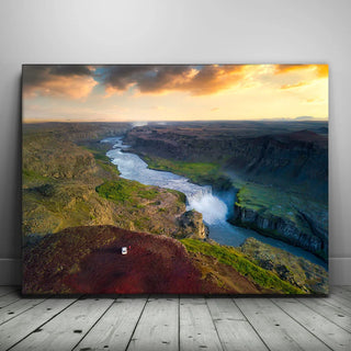 Picturesque Falls Valley - Iceland
