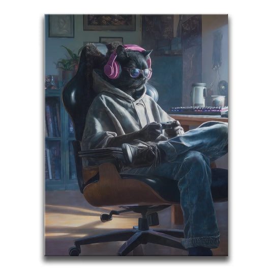 Pixel Pouncer Posters, Prints, & Visual Artwork TheGoatWallArt PORTRAIT 18x24 0.75" STANDARD