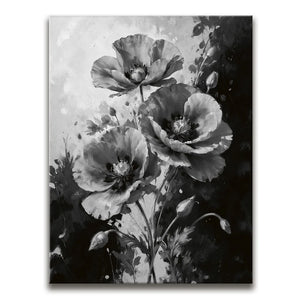 Poppy Flowers I - Black and White