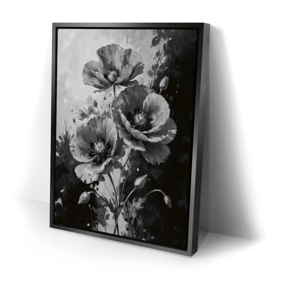 Featured image 2 for Poppy Flowers I - Black and White
