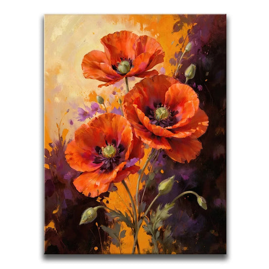 Poppy Flowers I Posters, Prints, & Visual Artwork TheGoatWallArt PORTRAIT 18x24 0.75" STANDARD