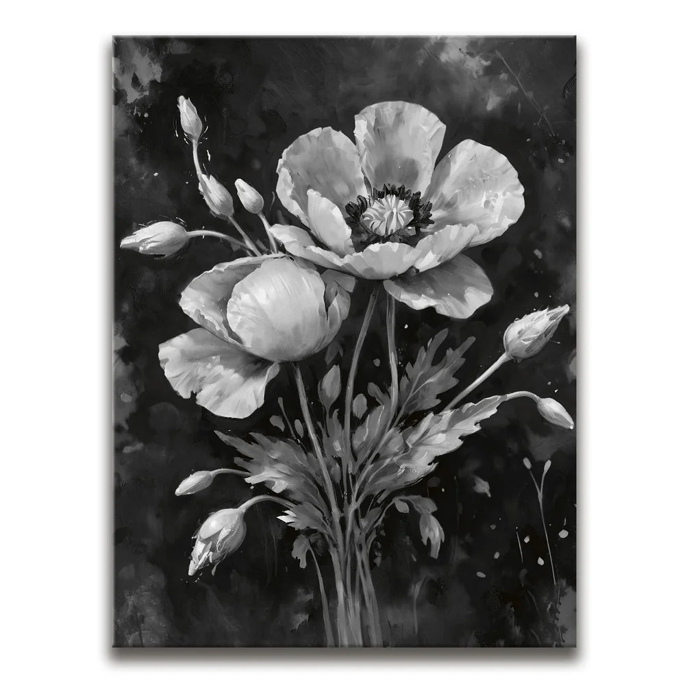 Featured image 1 for Poppy Flowers II - Black and White