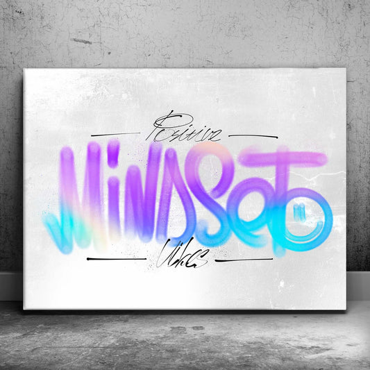 Positive Vibes Mindset II Posters, Prints, & Visual Artwork TheGoatWallArt LANDSCAPE 24x18 0.75" STANDARD