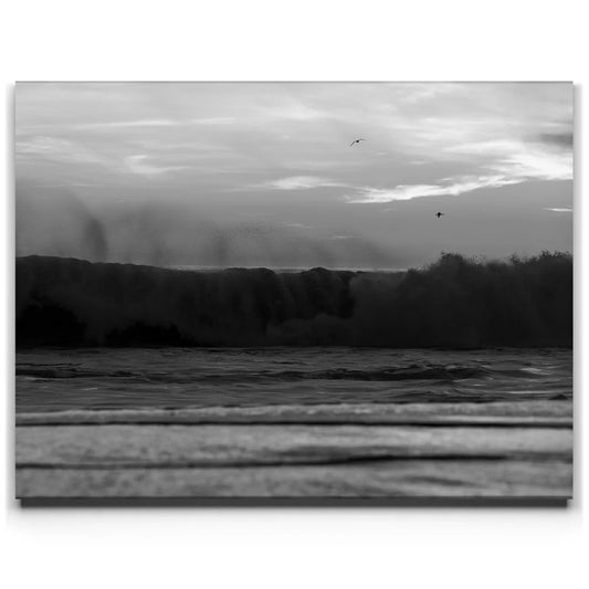 Powerful Waves, California - B&W