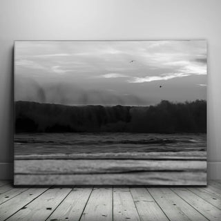 Powerful Waves, California - B&W
