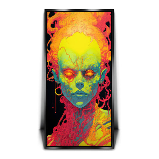 Psychedelic Prophet Posters, Prints, & Visual Artwork TheGoatWallArt PORTRAIT - TALL 15x30 1.70" BLACK FRAME
