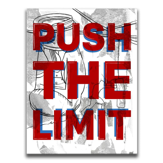 Push The Limit I - Sketch Posters, Prints, & Visual Artwork TheGoatWallArt PORTRAIT 18x24 0.75" STANDARD