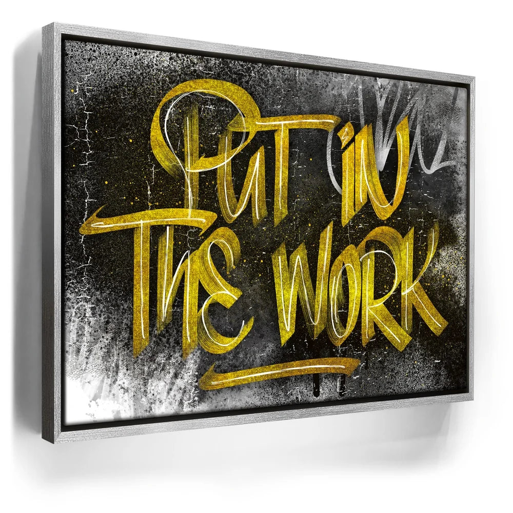 Featured image 8 for Put In The Work Calligraphy - Gold Text