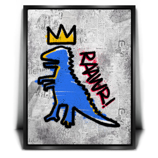 Raawr Posters, Prints, & Visual Artwork TheGoatWallArt PORTRAIT 18x24 1.70" BLACK FRAME