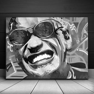 Ray Charles Canvas Set - Black & White