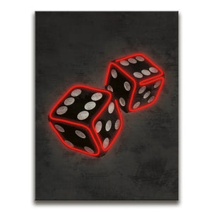 Red Dice - Neon Style