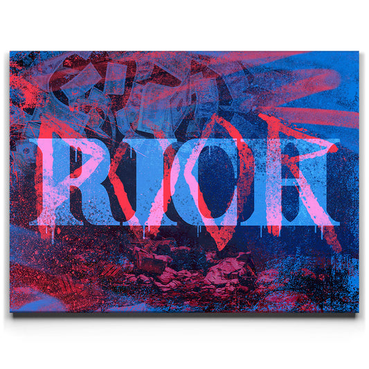 Rich & Poor - Anaglyphic Posters, Prints, & Visual Artwork TheGoatWallArt LANDSCAPE 24x18 0.75" STANDARD