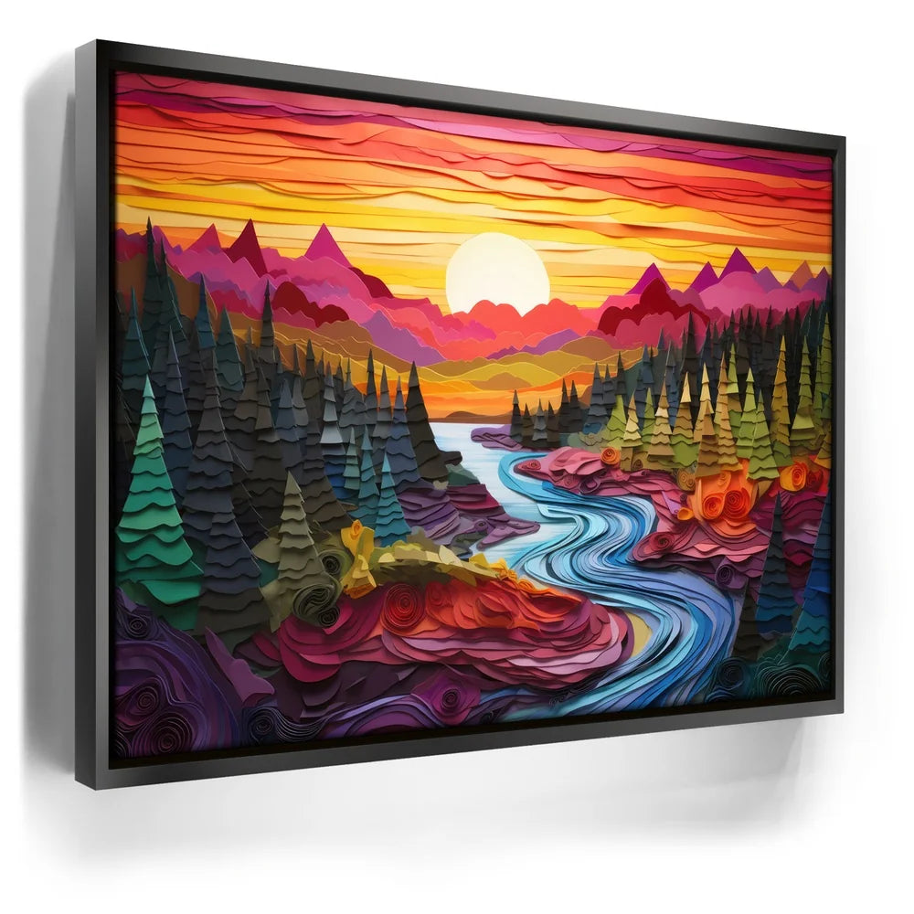 Featured image 5 for River Sunset - Paper Design Style