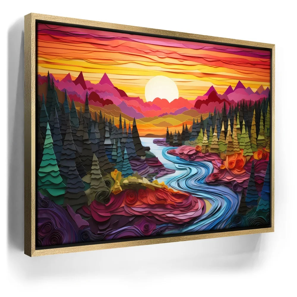 Featured image 7 for River Sunset - Paper Design Style