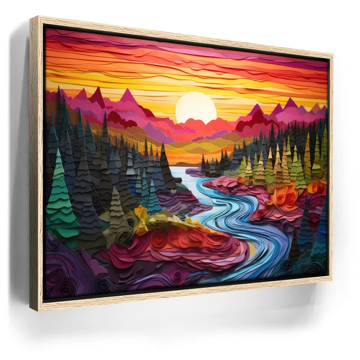 Featured image 9 for River Sunset - Paper Design Style