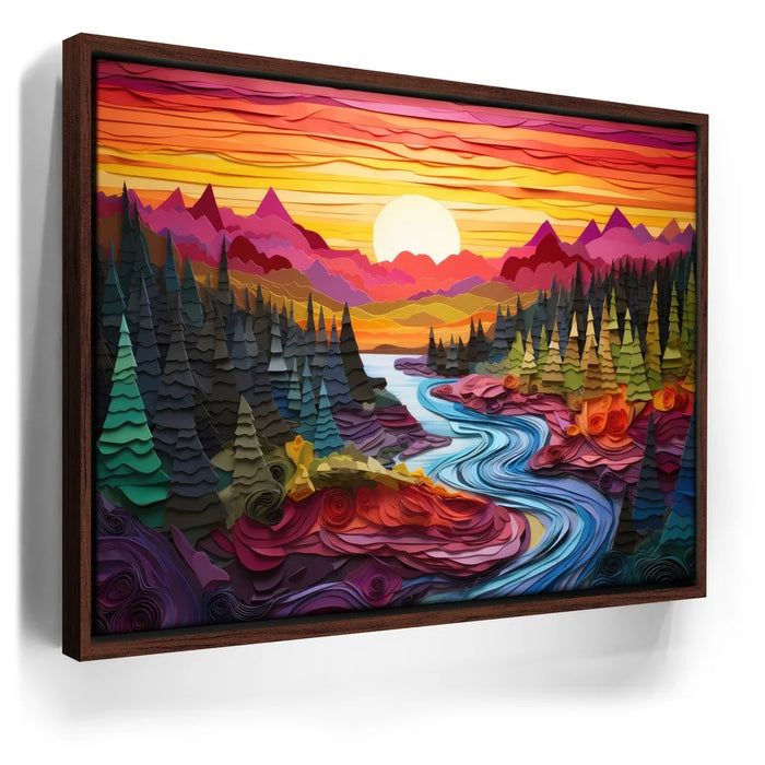 Featured image 10 for River Sunset - Paper Design Style