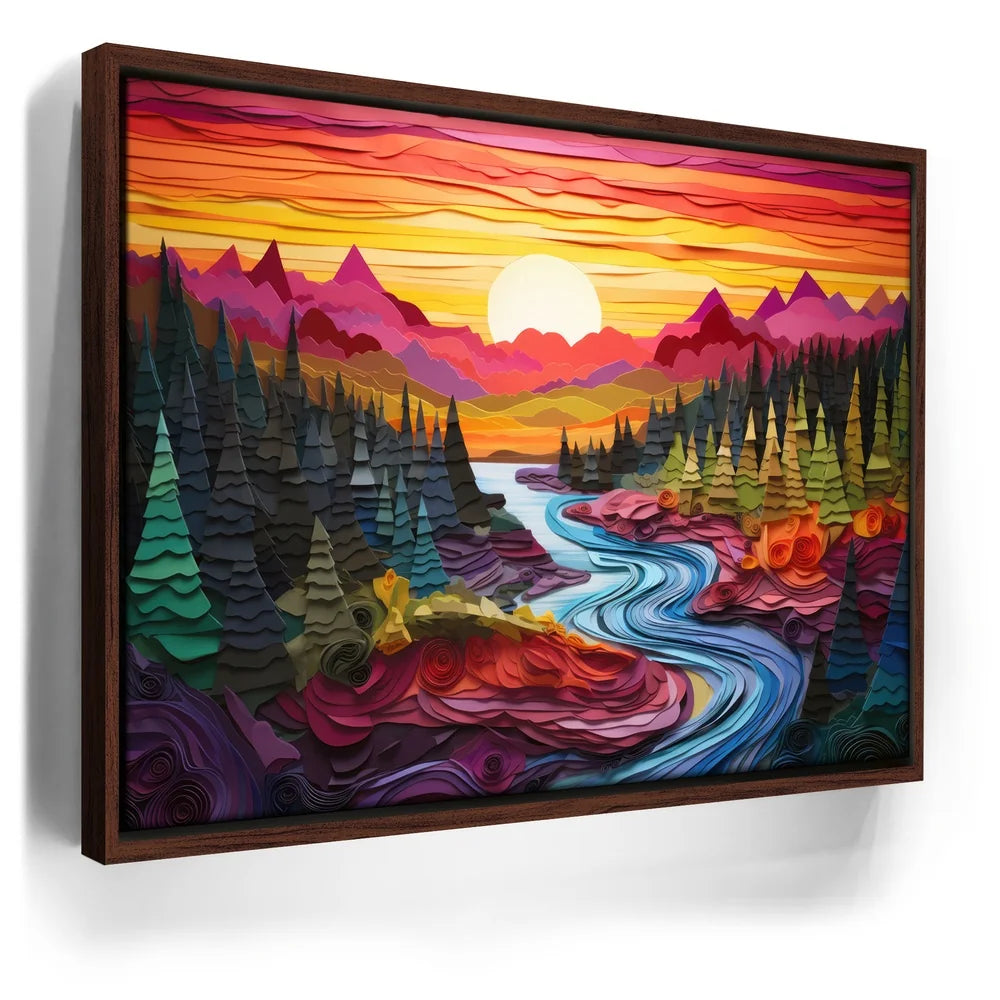 Featured image 10 for River Sunset - Paper Design Style