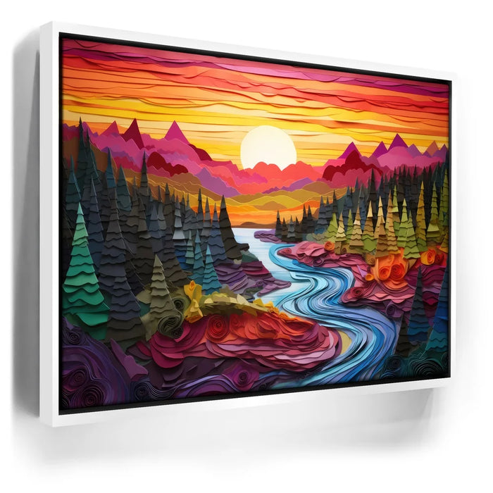 Featured image 6 for River Sunset - Paper Design Style