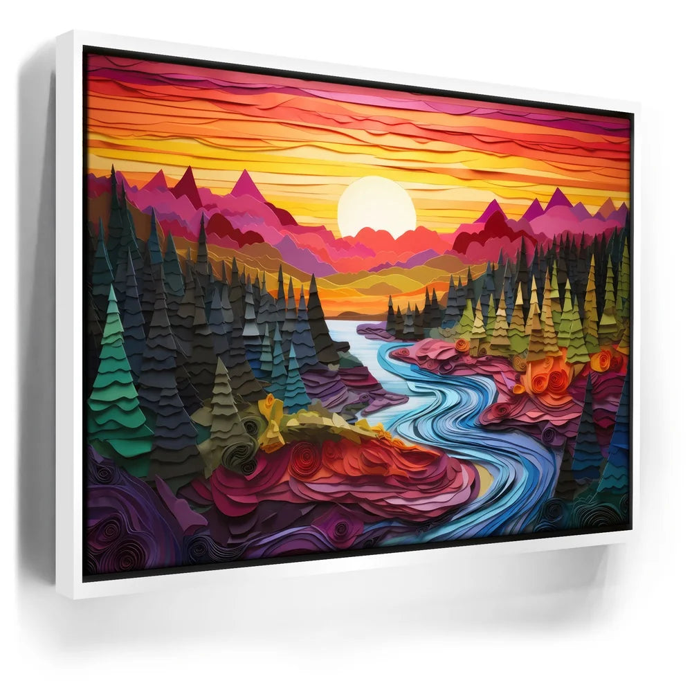Featured image 6 for River Sunset - Paper Design Style