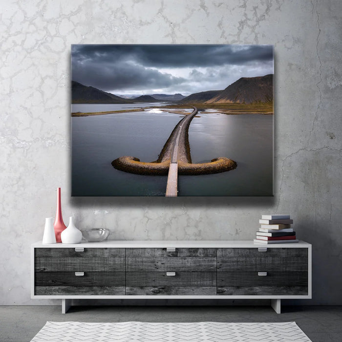Featured image 2 for Road Over Lake & Mountain - Iceland