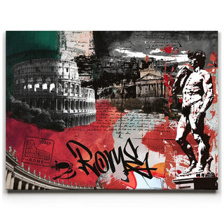 Rome Collage - Calligraphy