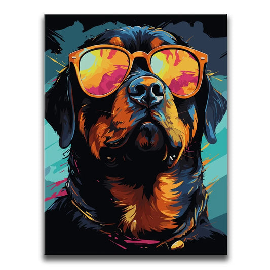 Rottweiler Chillin' Posters, Prints, & Visual Artwork TheGoatWallArt PORTRAIT 18x24 1.50" GALLERY