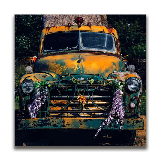 Rustic GMC Patina Posters, Prints, & Visual Artwork TheGoatWallArt SQUARE 15x15 0.75" STANDARD