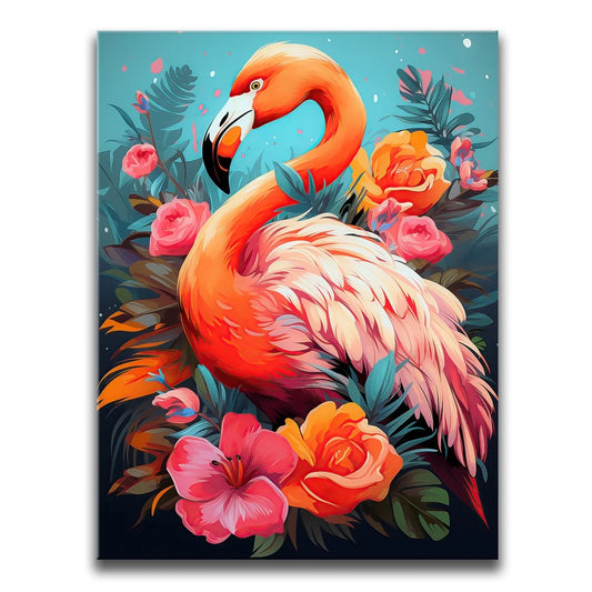 Salsa In The Sun - Flamingo Fiesta Posters, Prints, & Visual Artwork TheGoatWallArt PORTRAIT 18x24 0.75" STANDARD