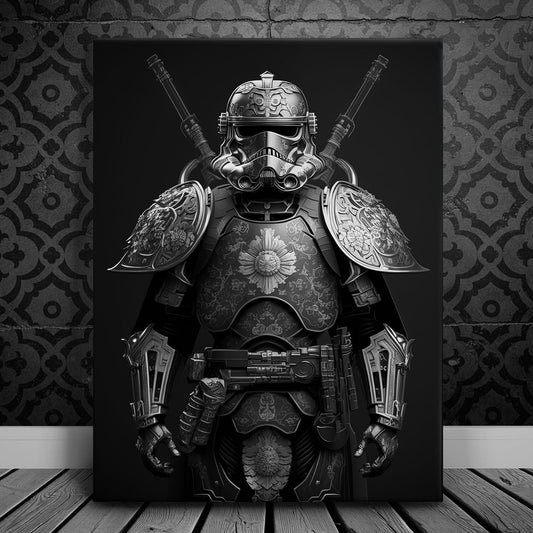 Samurai Stormtrooper - Black and White